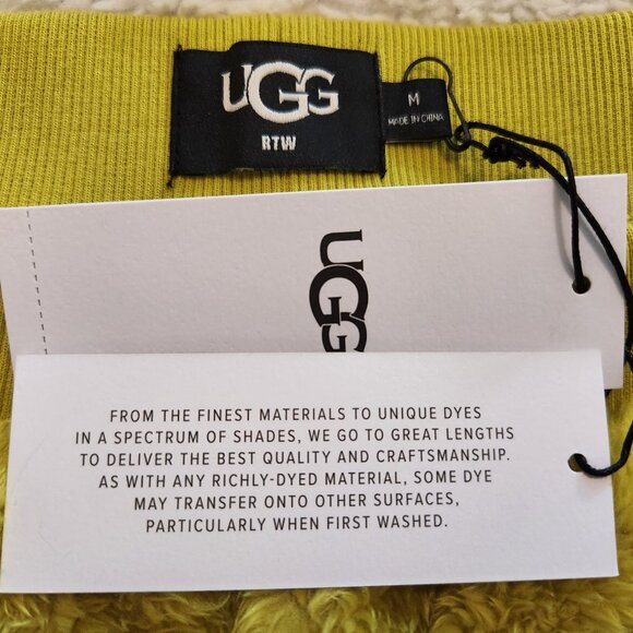 NWT Chartreuse Ugg Camilia Sherpa Shorts Medium - Picture 9 of 14